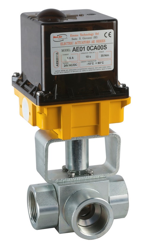 Шаровый кран, 3-ходовой, L-/Т-порт, углерод. сталь, Dn8-40, Pn350-400 BSP/NPT/под приварку встык/под приварку внахлест с электроприводом