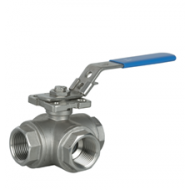Шаровый кран, 3-ходовой, L-/T-порт, нерж. сталь, Dn8-65, Pn63 BSP/NPT