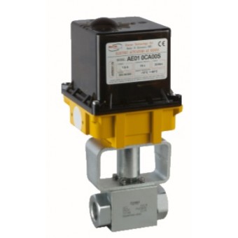 Шаровый кран, 2-ходовой, углерод. сталь, Dn8-50, Pn350-400 BSP/NPT/приварка встык/приварка внахлест с электроприводом
