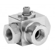 Шаровый кран, 3-ходовой, L-/Т-порт, углерод. сталь, Dn8-40, Pn350-400 BSP/NPT/под приварку встык/под приварку внахлест