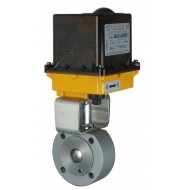Шаровый кран, 2-ходовой,фланцевый, тип WAFER, углерод. сталь, Dn15-150, Pn16-40 с электроприводом