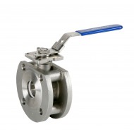 Шаровый кран, 2-ходовой,фланцевый, тип WAFER, нерж. сталь, Dn15-100, Pn16